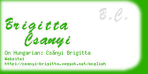 brigitta csanyi business card