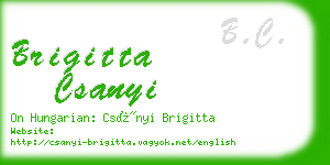 brigitta csanyi business card